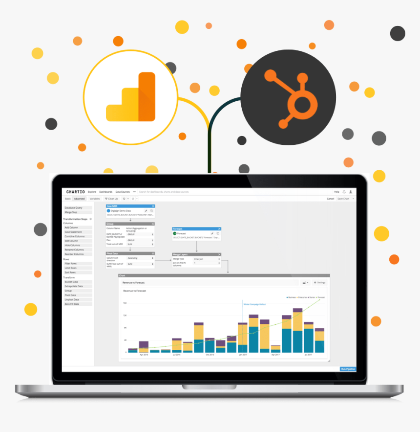 Google Analytics And Hubspot - Circle, HD Png Download