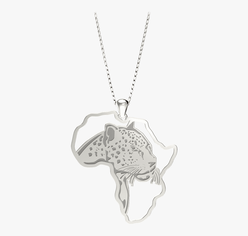 White Gold Leopard African Pendant - Locket, HD Png Download