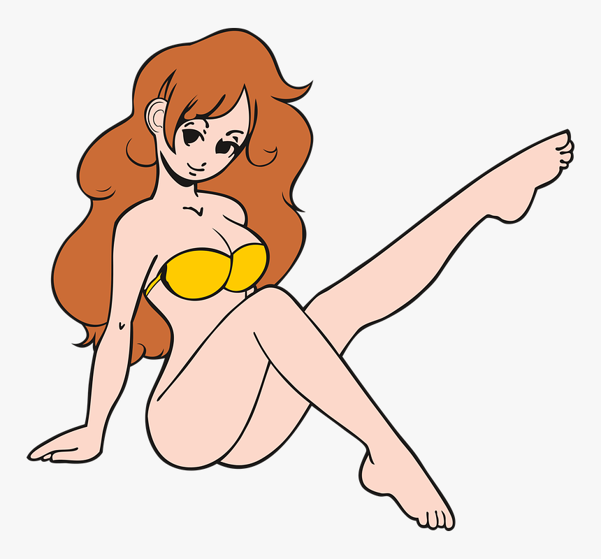 Woman, Man, Girl, No Background, Naked, Bikini - Naked Girl Vector Art, HD Png Download