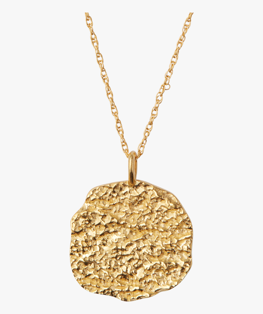 Gold Necklace Round Pendant , Png Download - Maanesten Smykker, Transparent Png