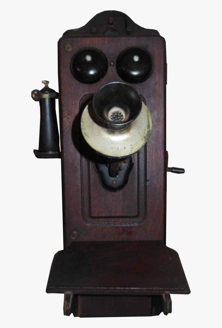 Vintage Wall Mount Telephone Transparent Image - Antique Wall Mount Phone Transparent, HD Png Download