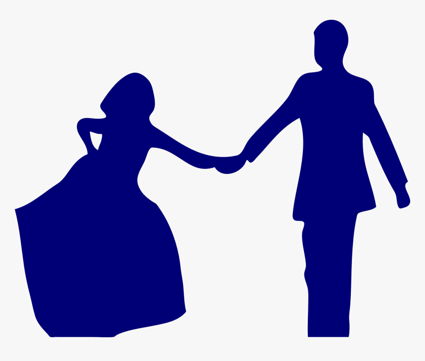 Groom Clipart Male Model - Blue Wedding Silhouette Clipart, HD Png Download