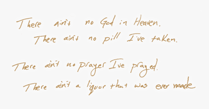 Drugs Lyric Callout 1 - Handwriting, HD Png Download