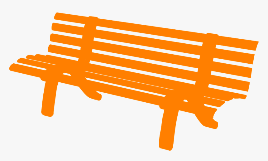 Bench, Orange, Rest, Sit, Seat, Park Bench - Bench Clip Art, HD Png Download