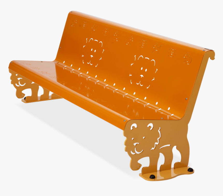 Bench For Public Parks, With Fanciful Carvings Laser, - Bench, HD Png Download