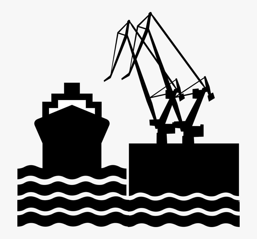 Crane, Dock, Pier, Port, Sea, Ship, Terminal, Transport - Port Clip Art, HD Png Download