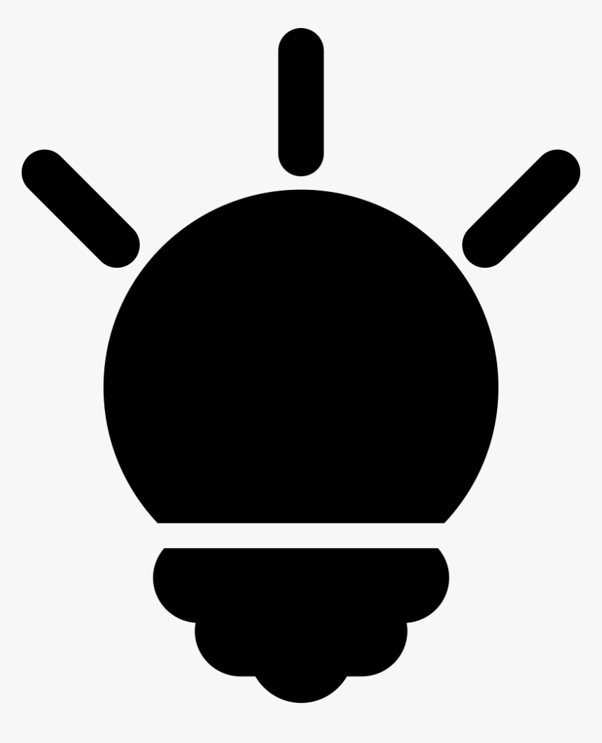 Creative Lightbulb Symbol Black Shape - Simbolo Criatividade Png, Transparent Png
