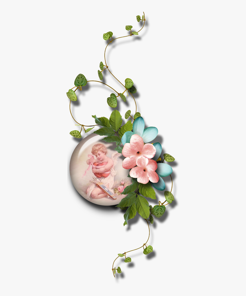 Floral Border Vector Floral Border Design Creative - Creative Flower Art Design Border, HD Png Download