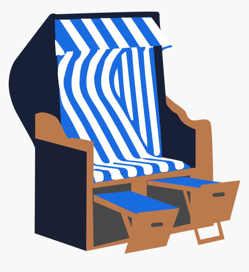 Island, Beach Chair, Summer, Sea, Holiday - Strandkorb Clipart Png, Transparent Png