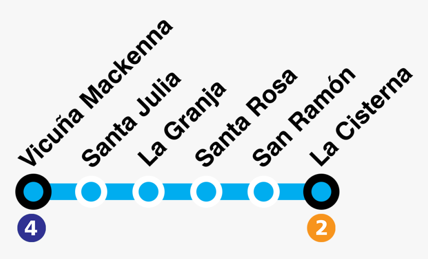 Mapa Línea 4a Metro De Santiago - Circle, HD Png Download