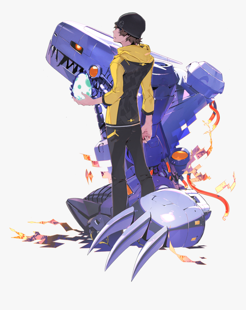 Mugendramon And Black Knit Cap Man Drawn By Taiki (luster) - Digimon Next Order Mameo, HD Png Download