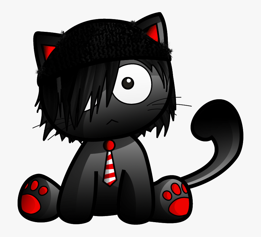 File - Emocat - Emo Cat Cartoon, HD Png Download
