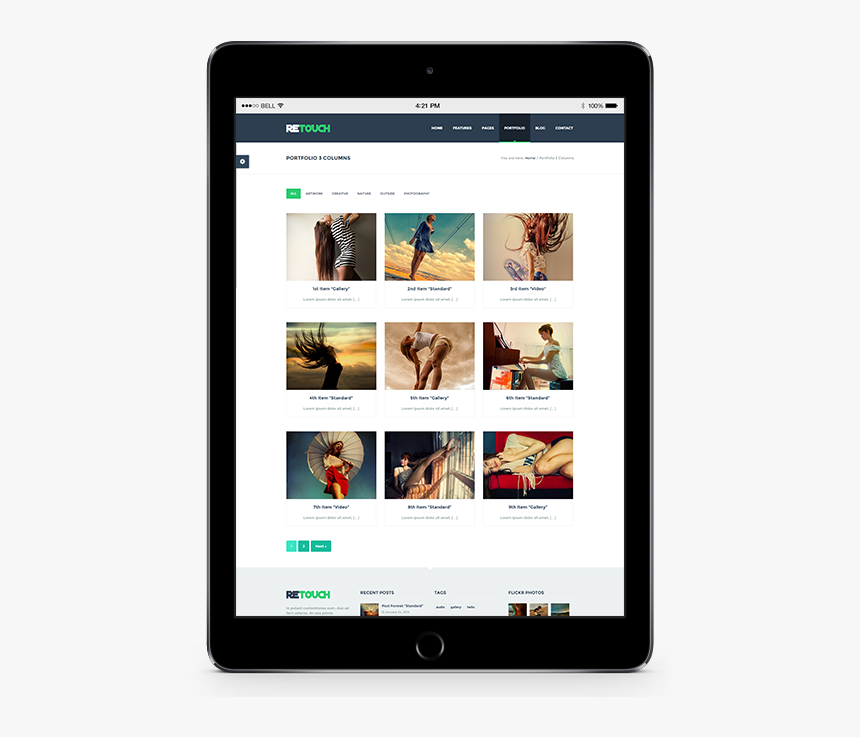 Ipad Web Mockup Png, Transparent Png