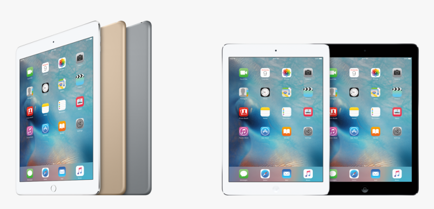 Ipad Air 2 With Wi-fi - Side By Side Ipad And Ipad Mini, HD Png Download