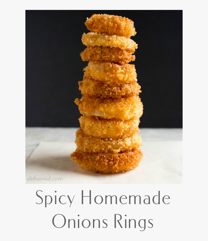 Spicy Homemade Onion Rings - Fried Food, HD Png Download