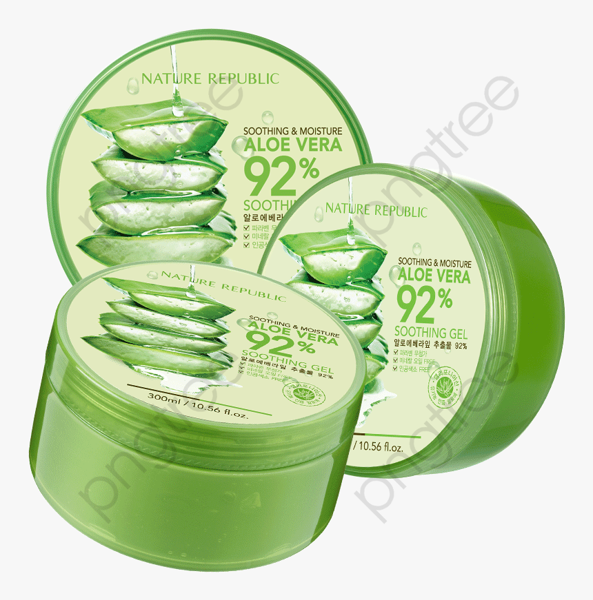 Aloe Vera Gel Png - Nature Republic Aloe Vera Made In Korea, Transparent Png