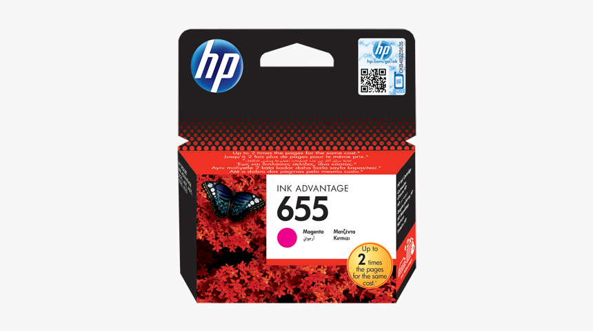 Hp 655 Magenta Ink Cartridge, HD Png Download