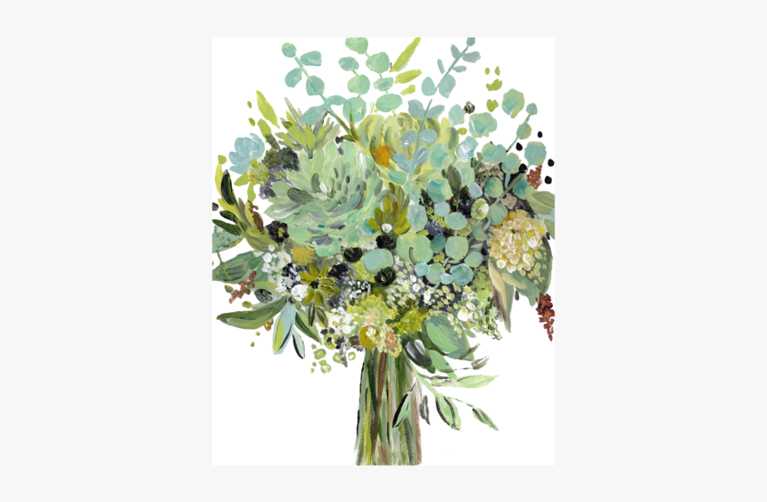 A Bouquet For Natalie [art Print] 
 Class Lazyload - Flower Bouquet, HD Png Download