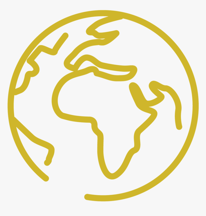 Globe Icon Gold, HD Png Download