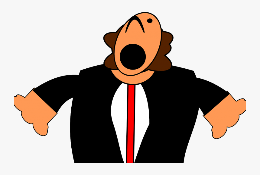 Picture Black And White Download Bored Audience Clipart - Opera Singer Cartoon Transparent, HD Png Download