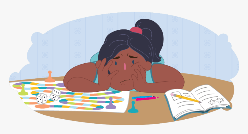 Girl Looking Bored - Illustration, HD Png Download