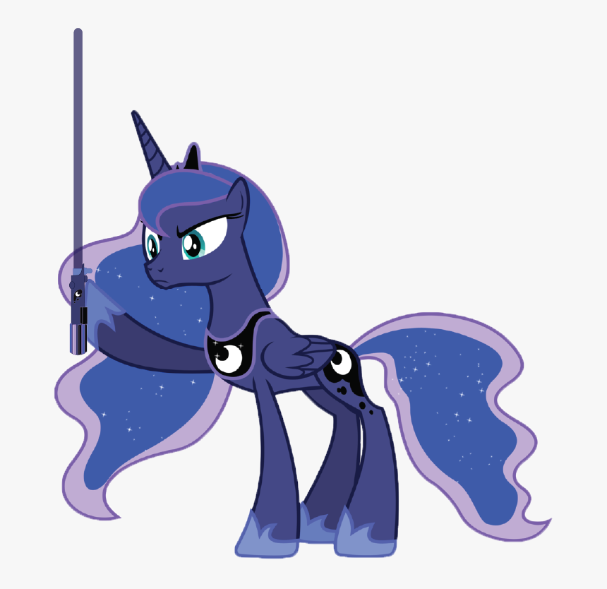 Lightsaber Clipart Vertical - Princess Luna Wielding Her Lightsaber, HD Png Download