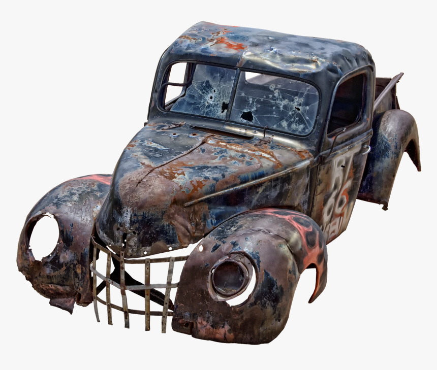When To Sell Junk Car For Cash - Old Rusty Car Png, Transparent Png
