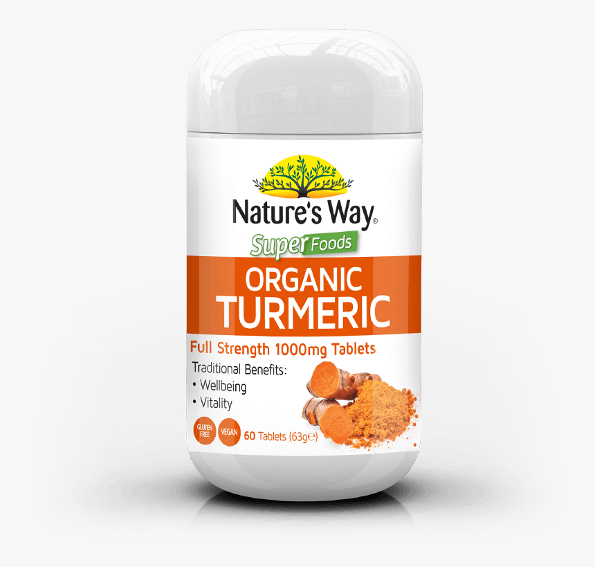 523068 Nw Superfoods Turmeric Tabs 1000mg 60s - Nature's Way Organic Turmeric Png, Transparent Png