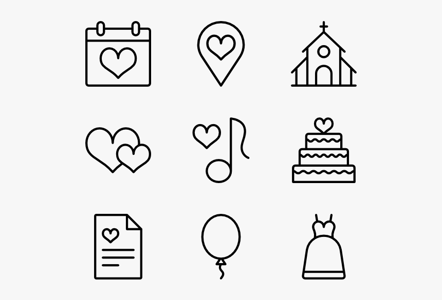 Wedding - Icon Wedding Transparent Background, HD Png Download