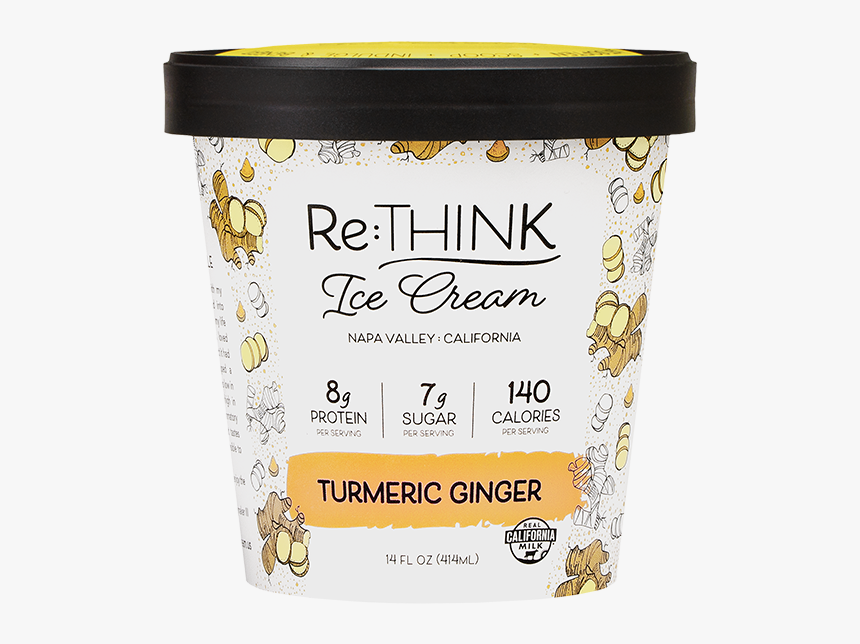 Turmeric Ginger Front Hr - Rethink Ice Cream, HD Png Download