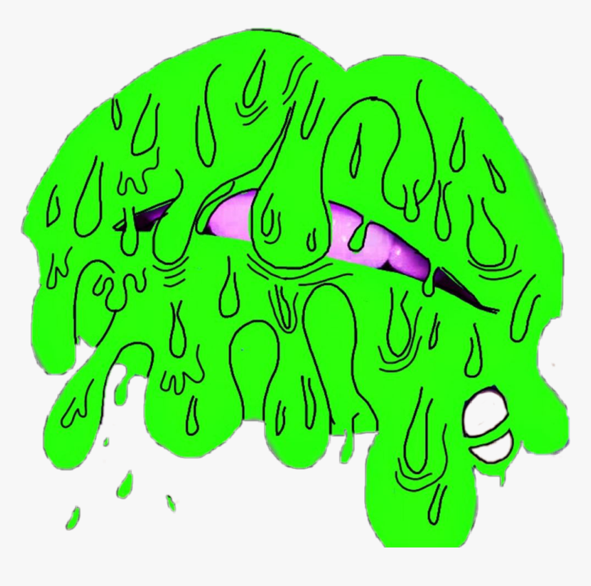 #lip #lipstick #slime #green - Illustration, HD Png Download