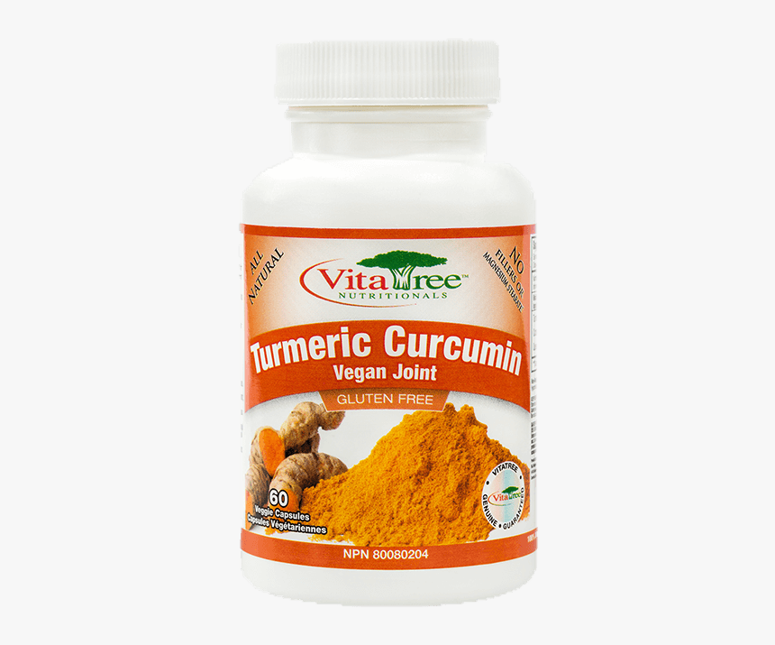 Turmeric Curcumin Vegan Joint Formula - Vitatree Turmeric, HD Png Download