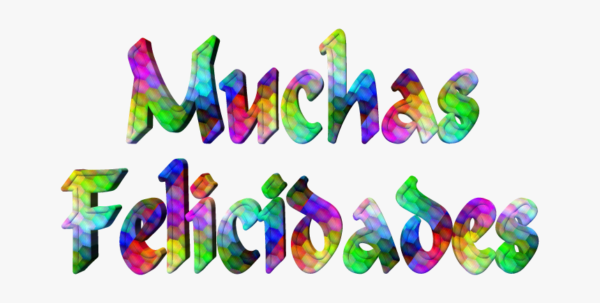 Texto Muchas Felicidades Png, Transparent Png