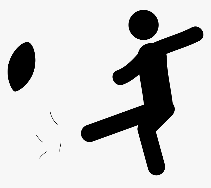 Mean Football Player Clipart - Kick Icon, HD Png Download