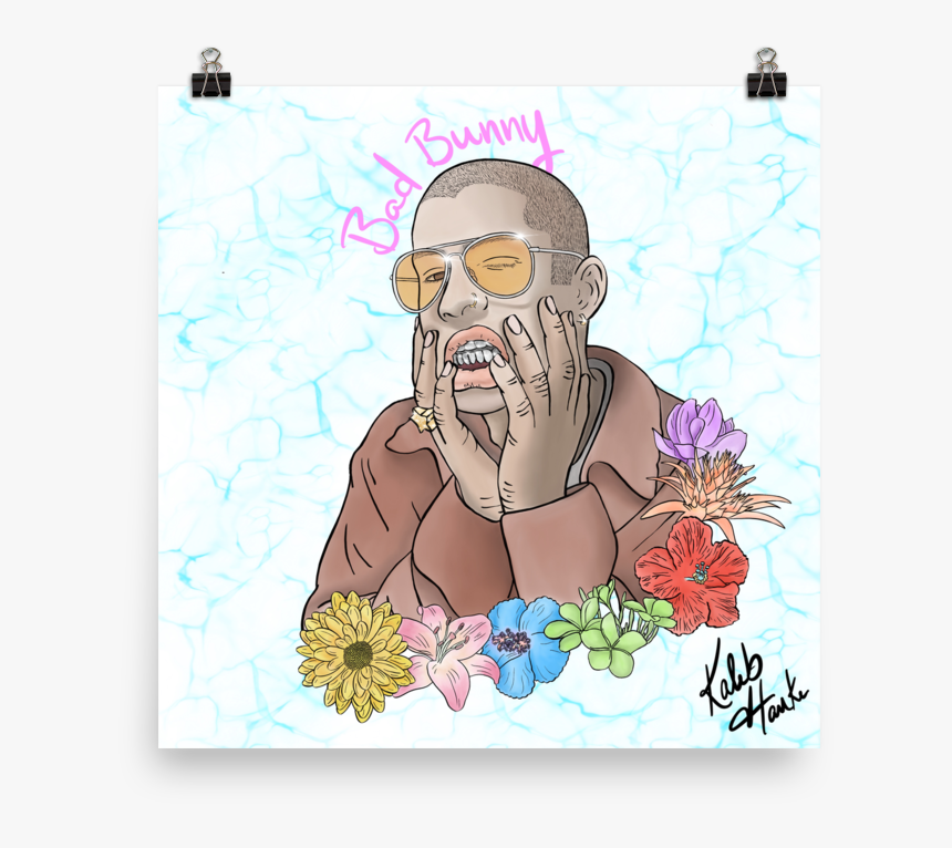 Image Of Bad Bunny Poster - Cartoon, HD Png Download