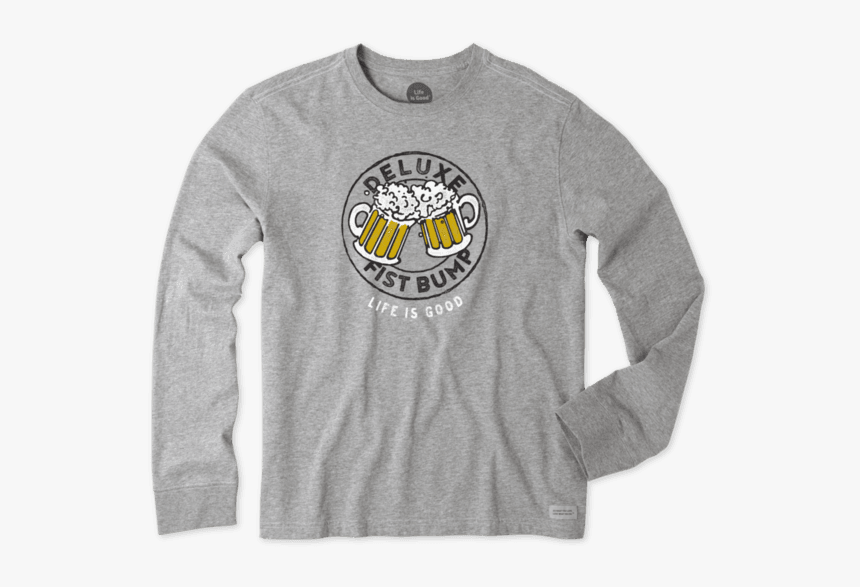 Men S Deluxe Fist Bump Long Sleeve Crusher Tee - Old School Life Is Good Tshirt, HD Png Download