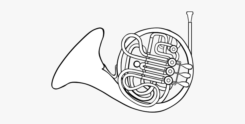 Vector Image Of French Horn - French Horn Clipart, HD Png Download