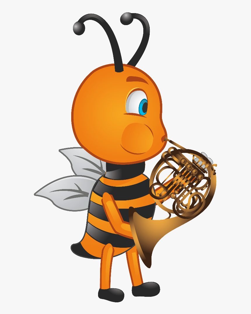 French Horn In F - Cartoon, HD Png Download