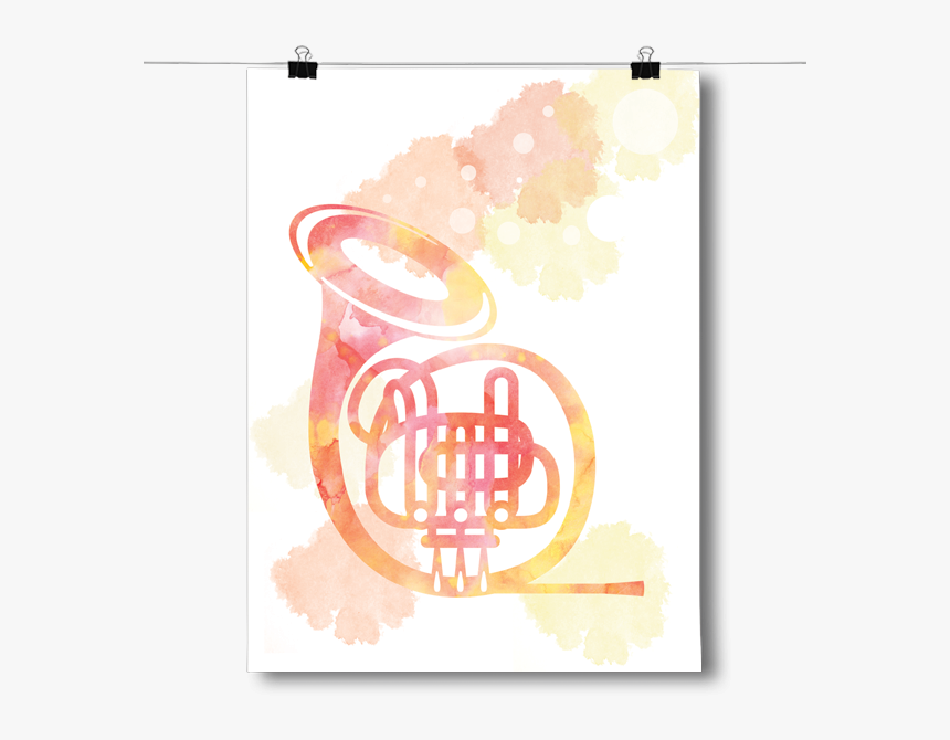 French Horn Silhouette - Illustration, HD Png Download
