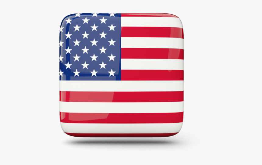 Glossy Square Icon - Shield With American Flag, HD Png Download