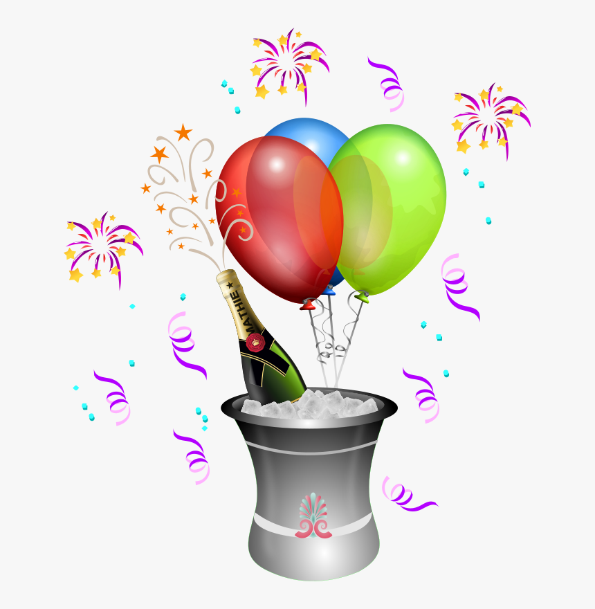 Year Eve Clipart Champagne - Champagne Clip Art Celebration, HD Png Download