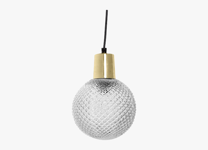 Glass Ball Suspension - Textured Glass Pendant Light, HD Png Download
