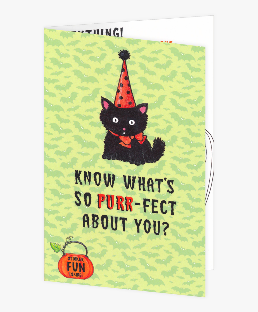 Halloween Black Cat Old School, HD Png Download