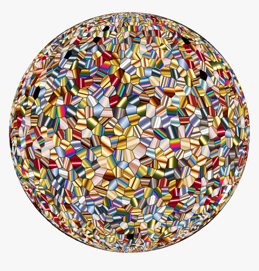 Shimmering Iridescent Mosaic Tiles 2 Sphere Clip Arts - Star Mosaic Tile, HD Png Download