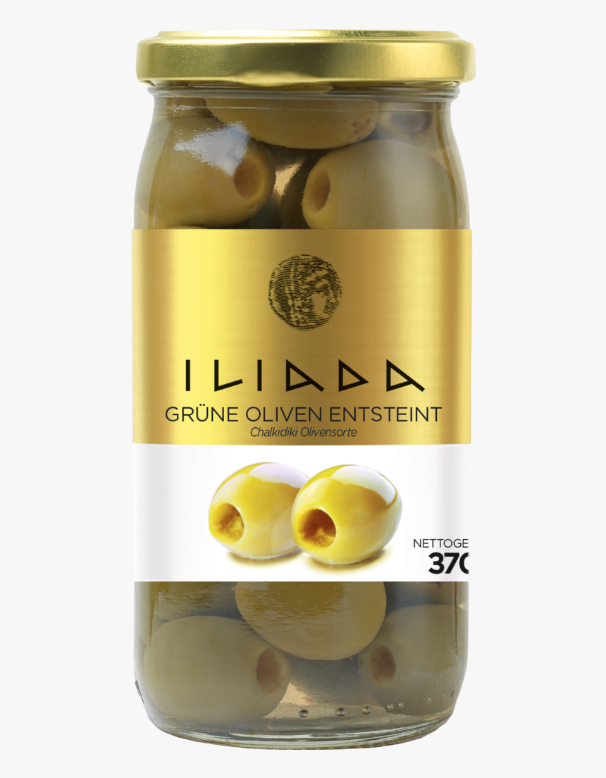 Iliada Golden Line Green Olives Pitted - Iliada, HD Png Download