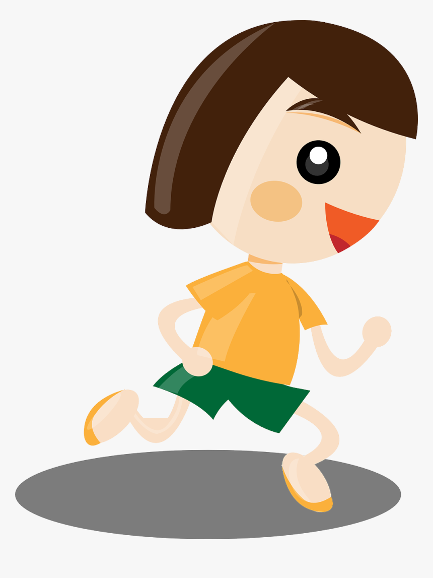 Running Girl - Clipart Girl Running Transparent, HD Png Download
