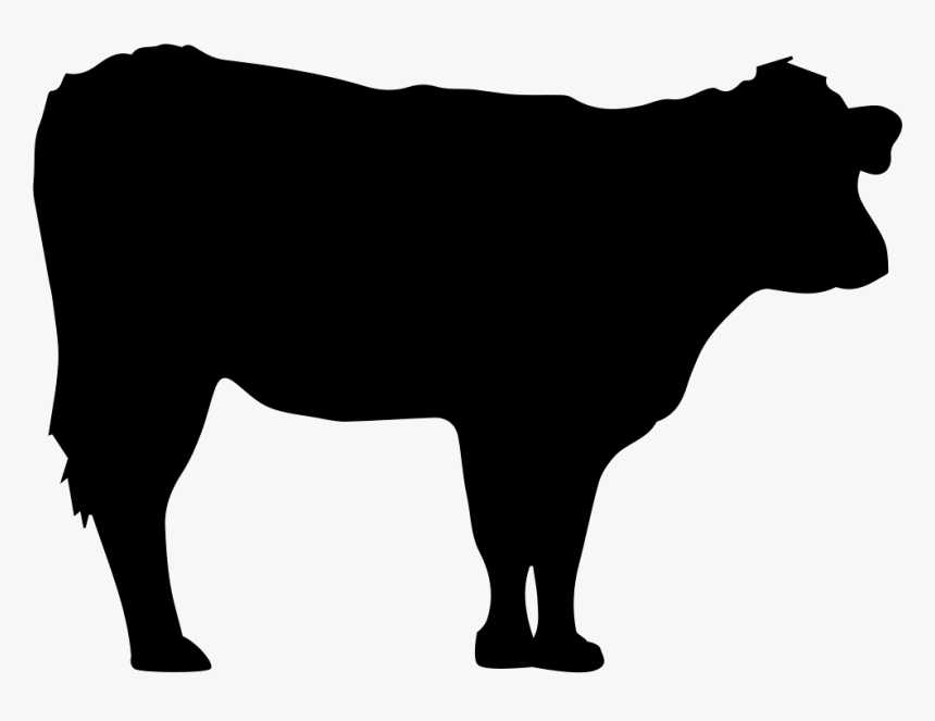 Cow Silhouette - Silhouette Of Cow, HD Png Download