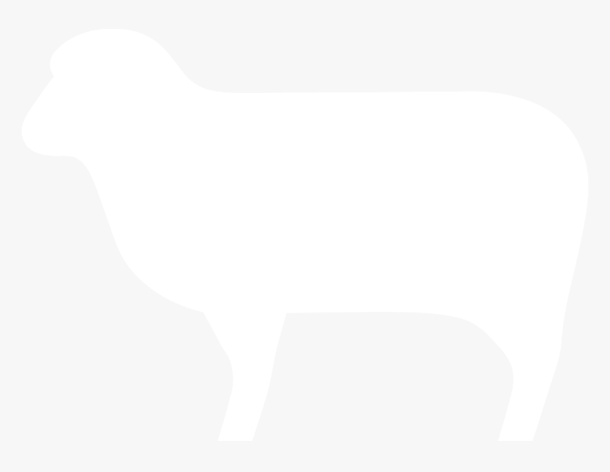 Sheep - White Silhouette Of A Sheep, HD Png Download