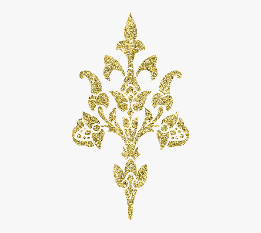 Gold, Authentic, Silvery, Flowering, Pattern - Golden Pattern Transparent, HD Png Download