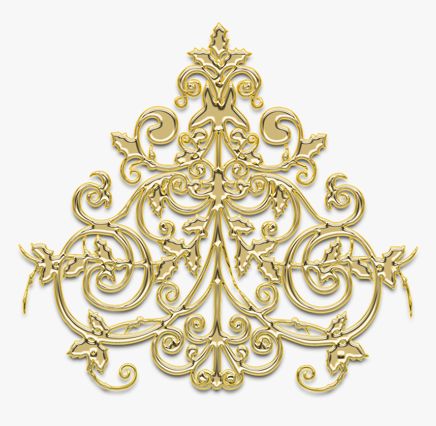 Pattern Ornament Chandelier Free Photo - Transparent Background Gold Chandelier Vector, HD Png Download